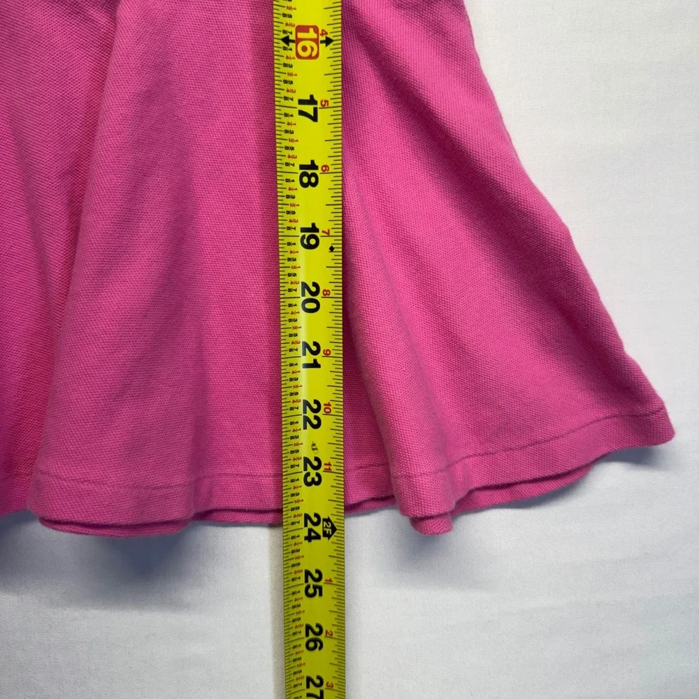 Polo Ralph Lauren Girls Pink Pique Polo Dress Size 6 Drop Waist Cotton